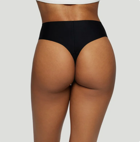 High-Waist-Tanga Schwarz (3er-Set)
