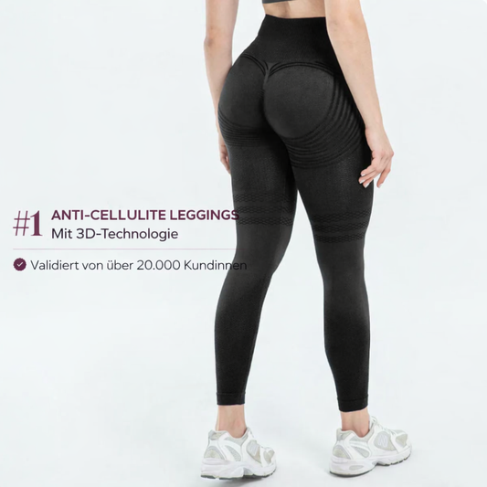 3D-Leggings | Schwarz