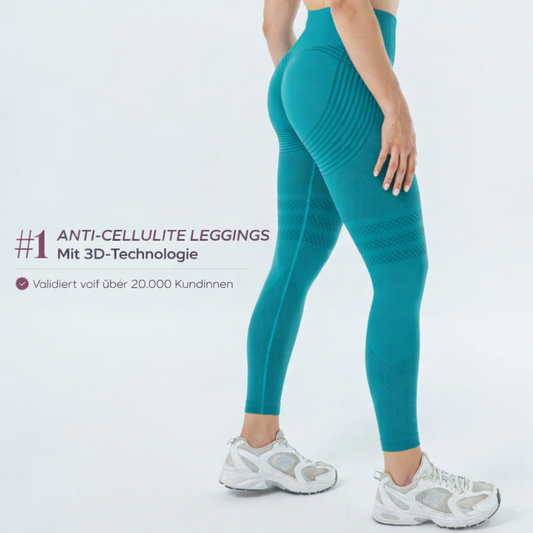 3D-Leggings | Pfauengrün