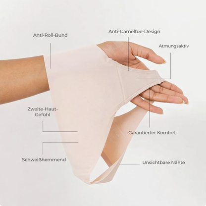 Nahtlose High-Waist-Tangas Nude (3er-Set)